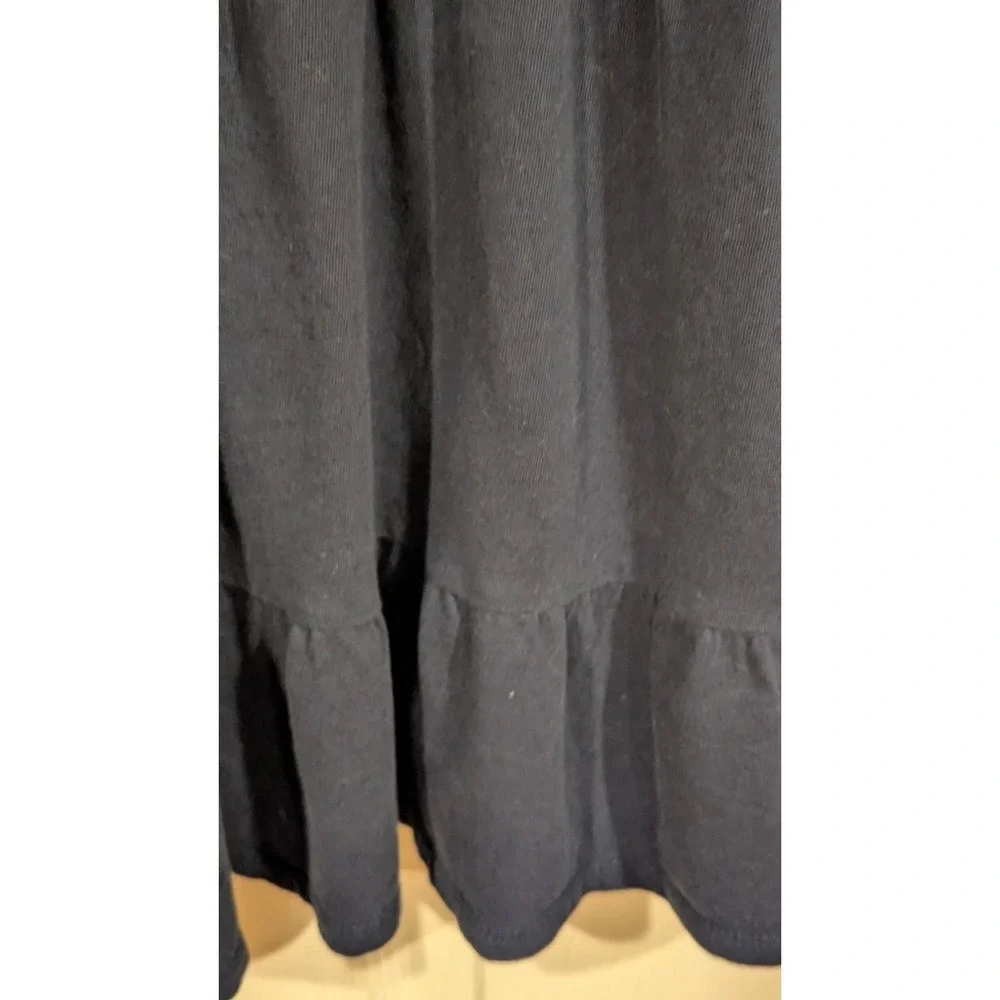 J. Crew Navy Blue Tiered Dress Short Sleeve‎ Casual Cotton Size M